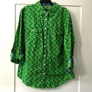 Talbots LS button down top